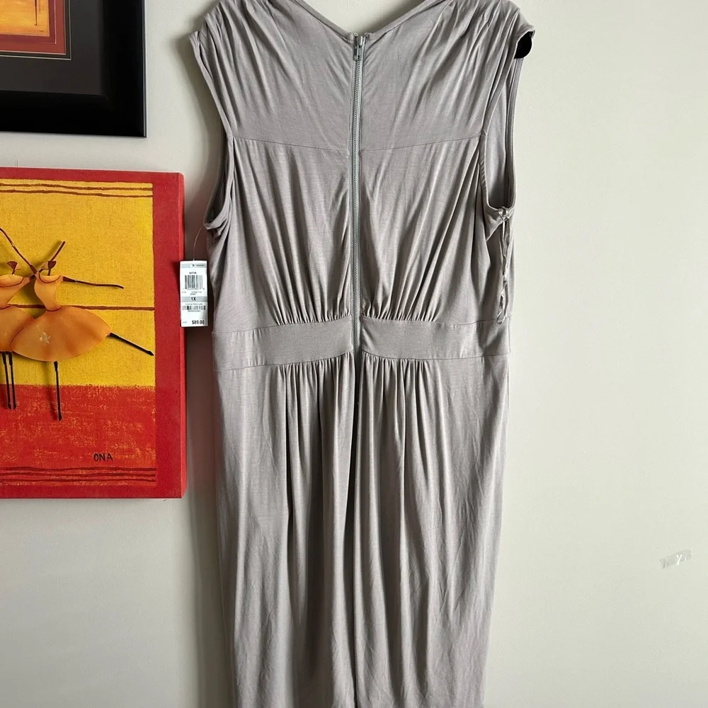 INC International Concepts Women's Taupe Midi Dress - Picture 5 of 7